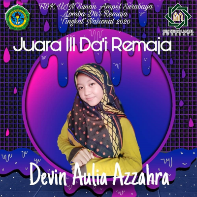 Santri MA Bustanul Ulum Mendapatkan Juara Pada Lomba Lomba Da'i Remaja yg di selenggarakan oleh UIN Sunan Ampel Surabaya.